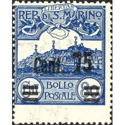 Figura o vista de san marino, sobreimpresión