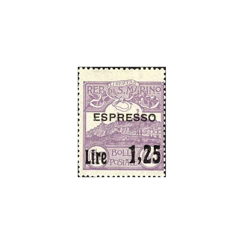 View of san marino, overprinted express