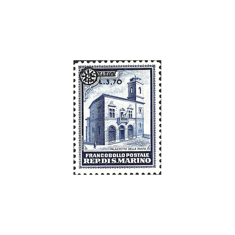 Post office building, overprinted