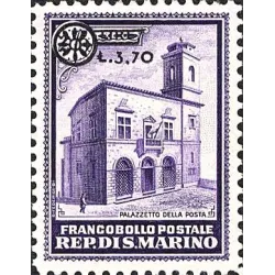 Post office building, overprinted