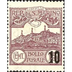 View of san marino, overprinted