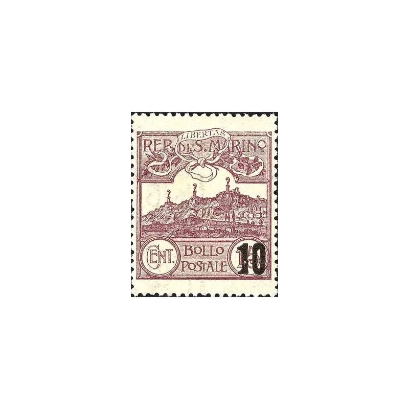 View of san marino, overprinted