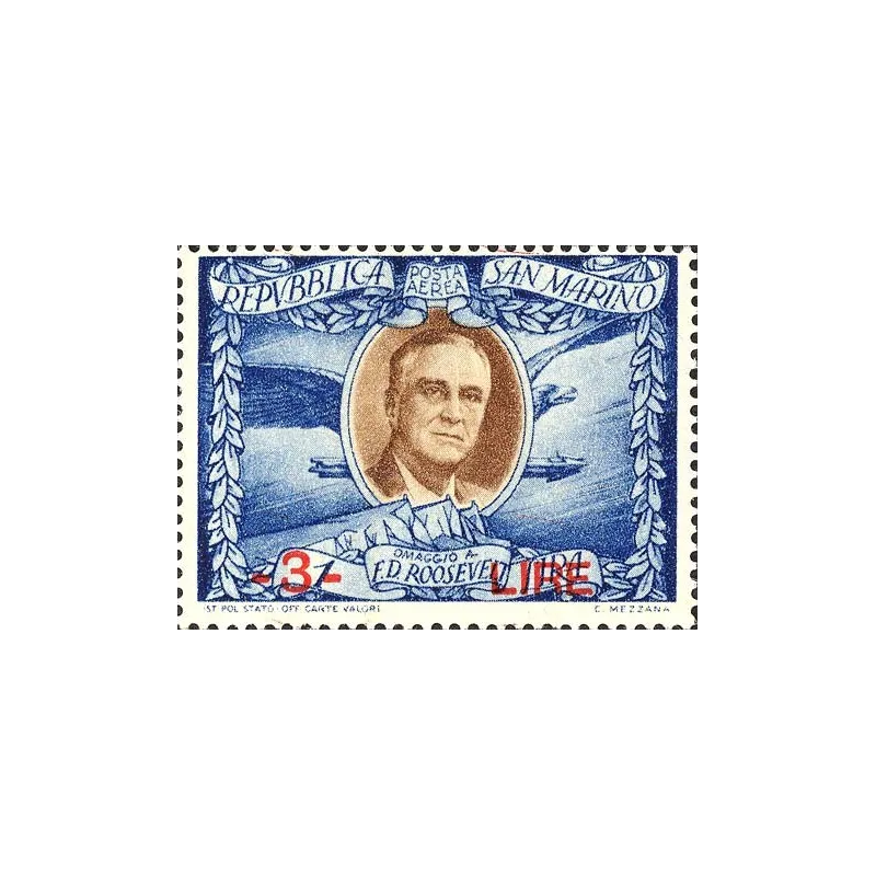 Roosevelt, überdruckt - airmail