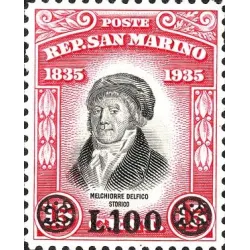 Centenary of the death of delphic melchiorre, overprinted