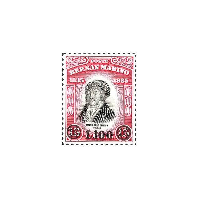 Centenary of the death of delphic melchiorre, overprinted