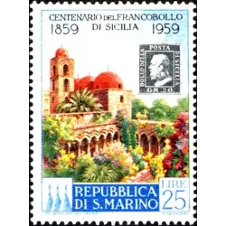 Centenary of Sicilian stamps