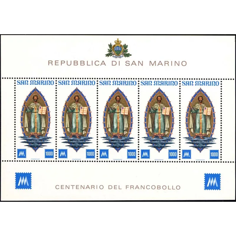 Centenaire des premiers timbres de san marino