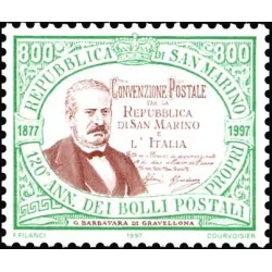 120th anniversary of the first stamp of san marino