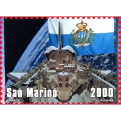 Bandera de san marino en el espacio