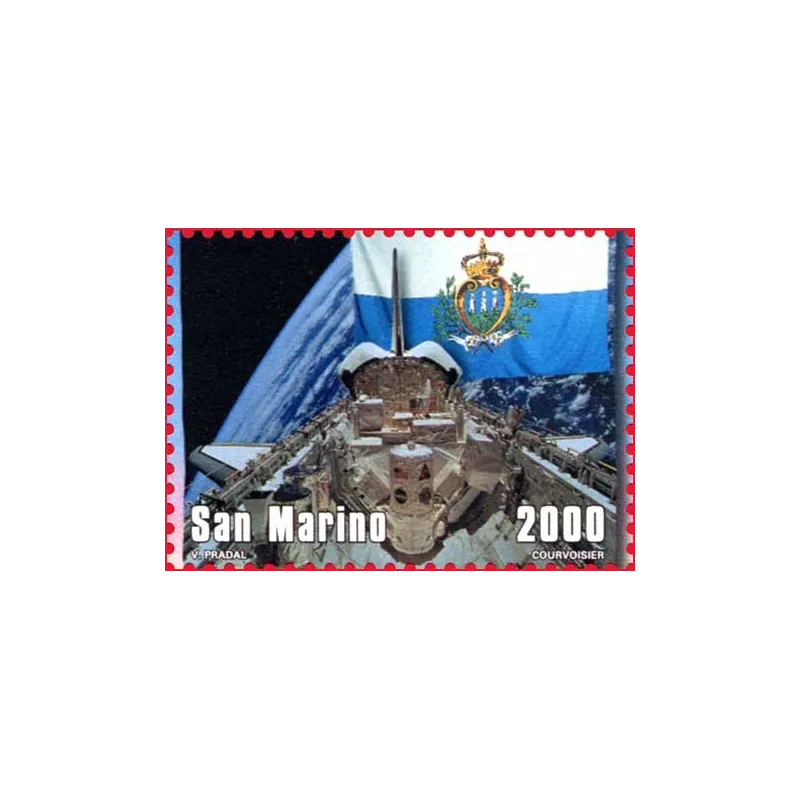 Bandera de san marino en el espacio