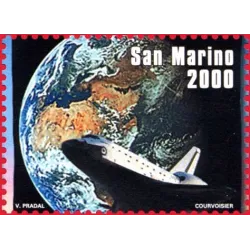 Bandera de san marino en el espacio