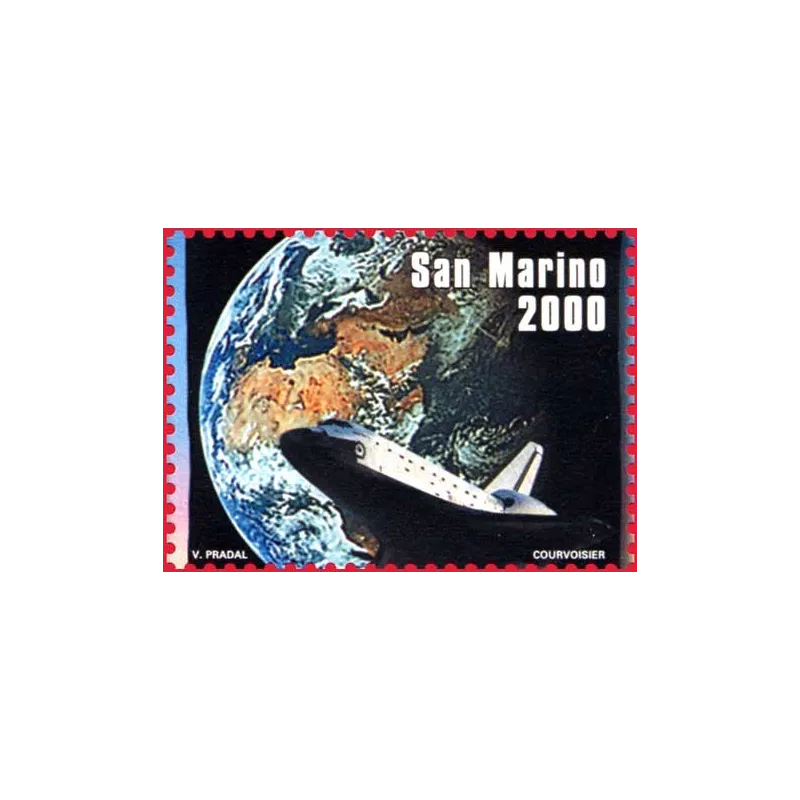 Drapeau de san marino dans l'espace