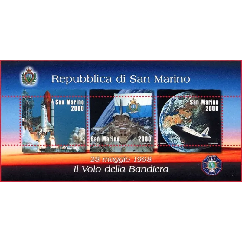 Flag of san marino in space