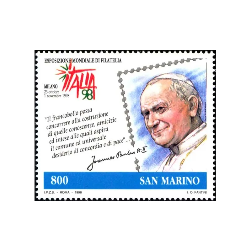 World exhibition of philosophies, in milan - day of stamp and collecting