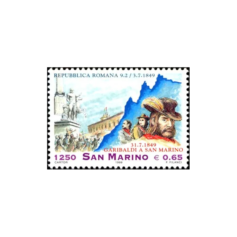 150e anniversaire de la république romaine et l'évasion de garibaldi à san marino