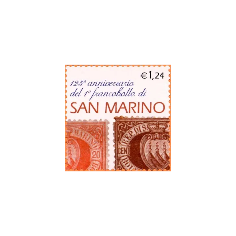 125th anniversary of the first stamp of san marino