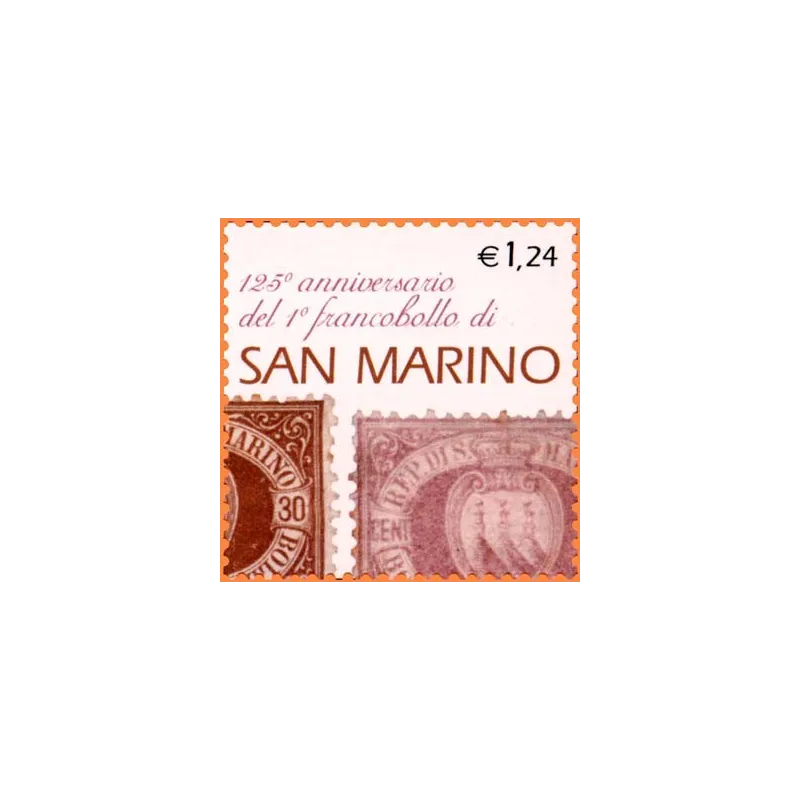 125th anniversary of the first stamp of san marino