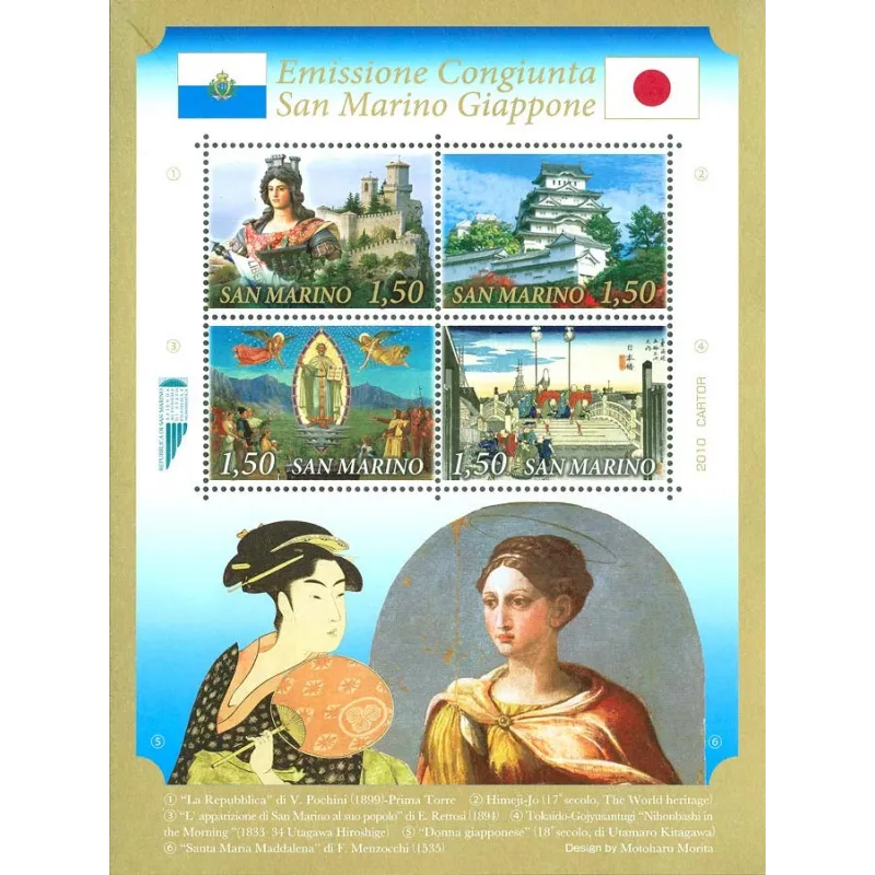 Gemeinsame Ausgabe san marino und japan