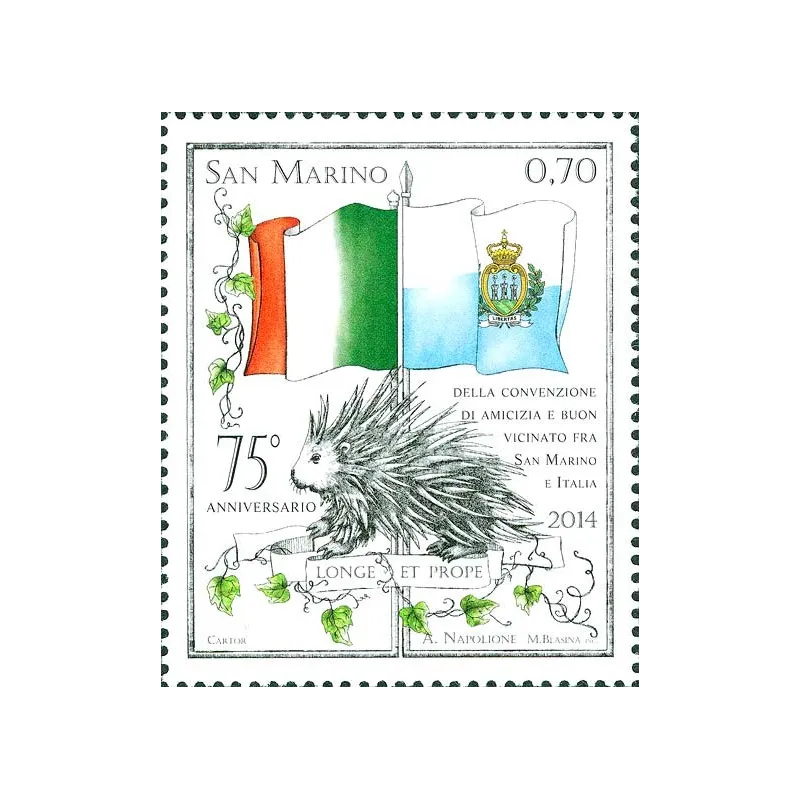 75th anniversary of the international convention between Italy and san marino