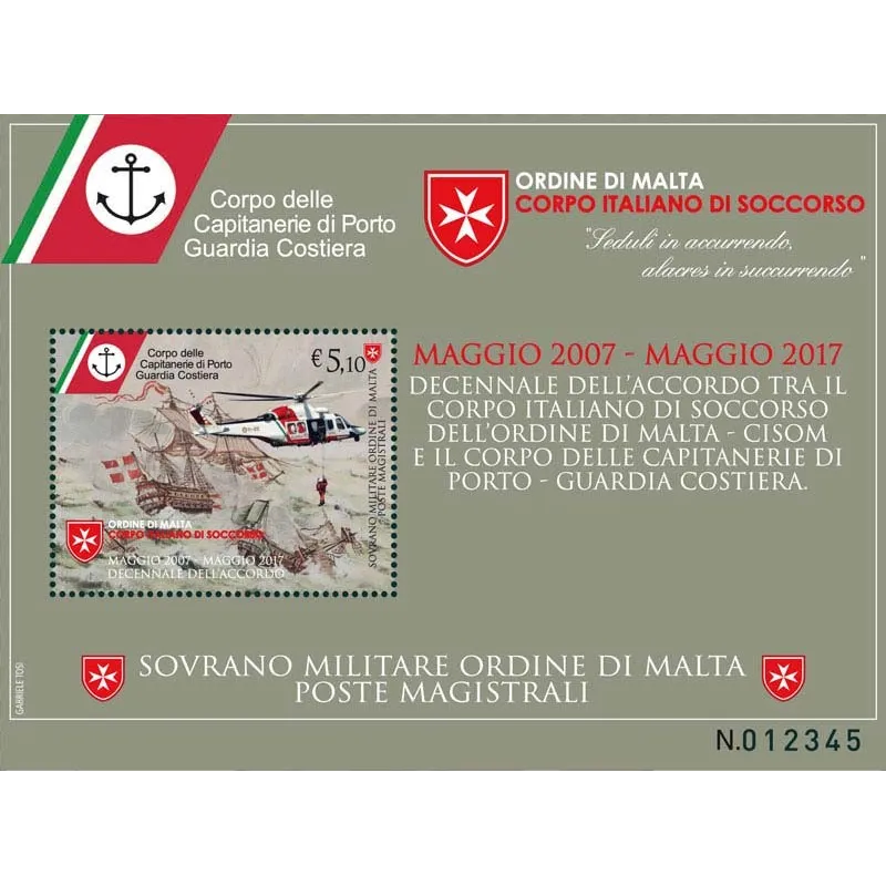 10º aniversario del acuerdo entre el cuerpo de socorro italiano de la Orden de Malta