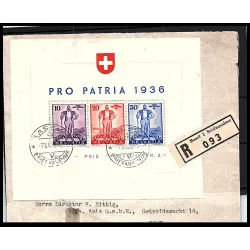 1936 Folleto usado en sobre...