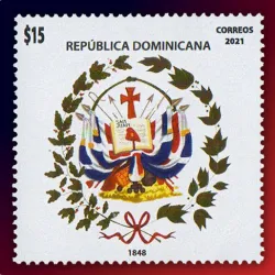 Evolution of the Dominican coat of arms 1848A