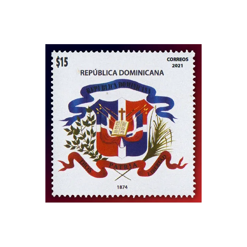 Evolución del escudo dominicano de armas 1874