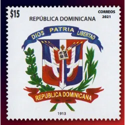 Evolución del escudo dominicano de armas 1913