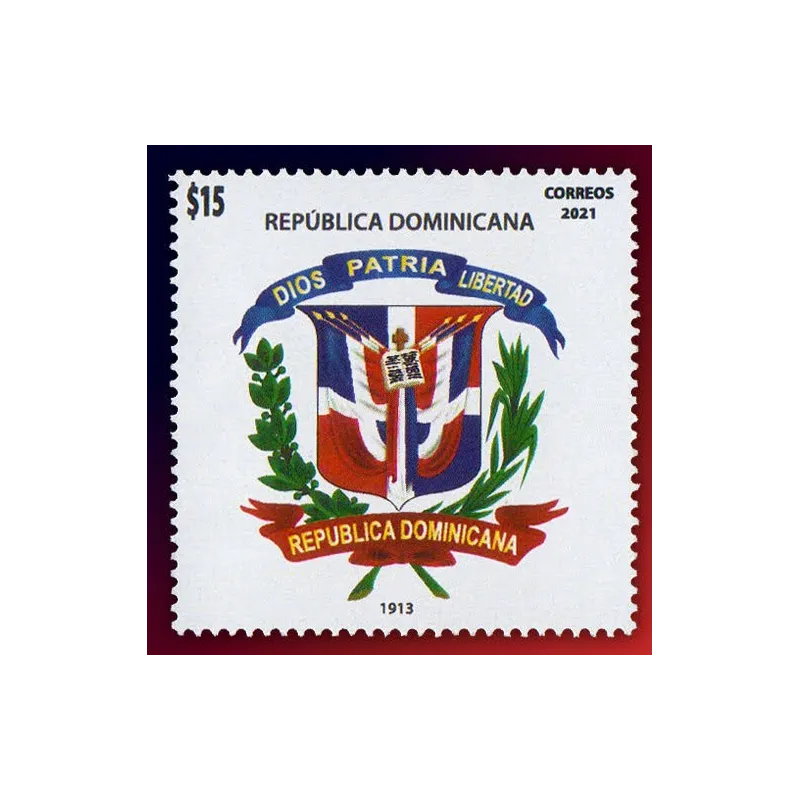 Evolución del escudo dominicano de armas 1913