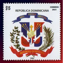 Evolución del escudo dominicano de armas 1983