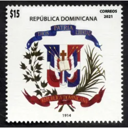 Evolution of the Dominican coat of arms 1914