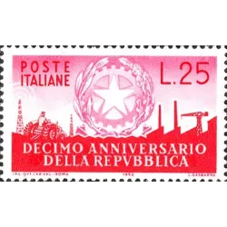 10º anniversario della repubblica italiana