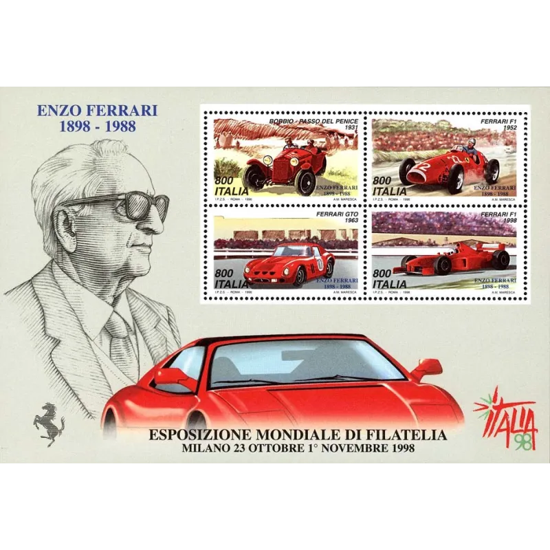 Exposition philatélique mondiale, Milan - Ferrari jour